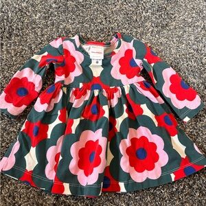 Hanna Andersson Floral Kids Dress - Red, Green, Pink